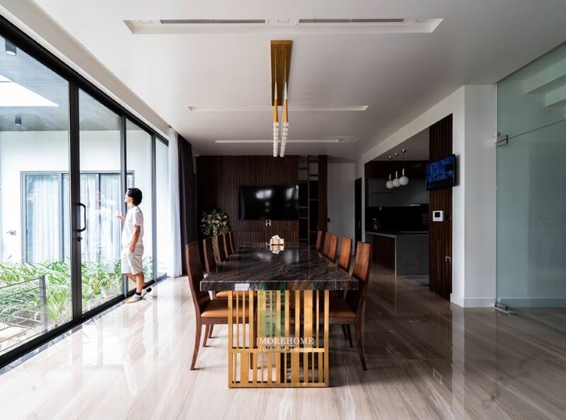Morehome thi công hoàn thiện nội thất phòng ăn cho biệt thự hiện đại tại Hà Tĩnh Công ty thi công nội thất uy tín tại hà nội