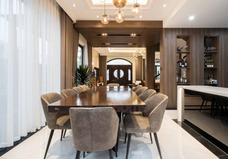 Morehome thi công trọn gói nội thất phòng ăn cao cấp tại biệt thự Vinhomes Imperia Hải Phòng Công ty thi công nội thất uy tín tại hà nội